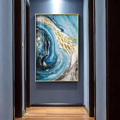 Toile Murale Agate Bleue – Art Élégant et Apaisant