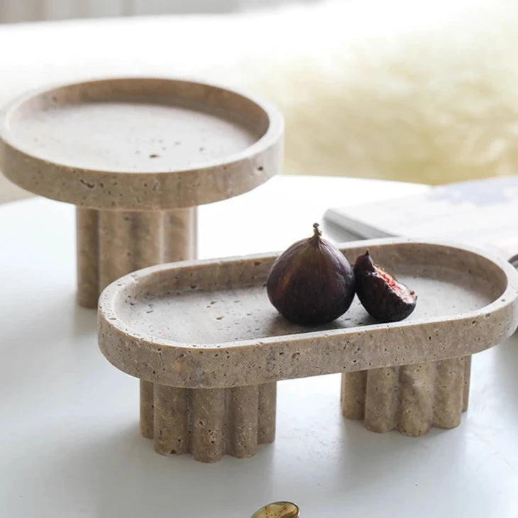 Supports décoratifs en faux travertin
