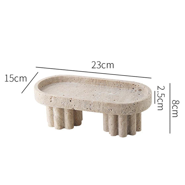 Supports décoratifs en faux travertin