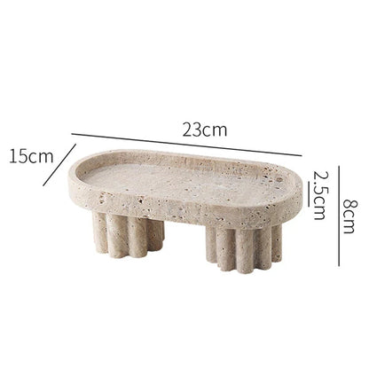 Supports décoratifs en faux travertin