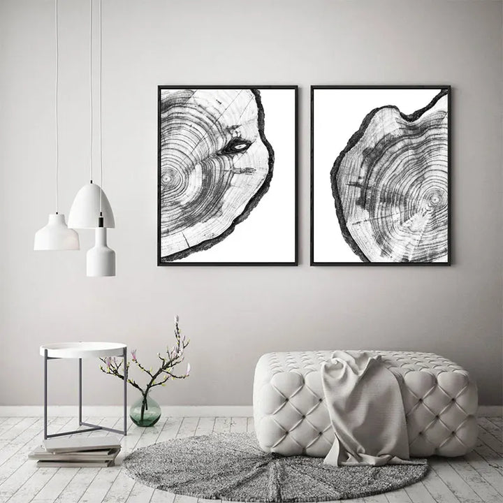 Affiche Décorative Nature – Toile Cercles de Bois d’Arbre