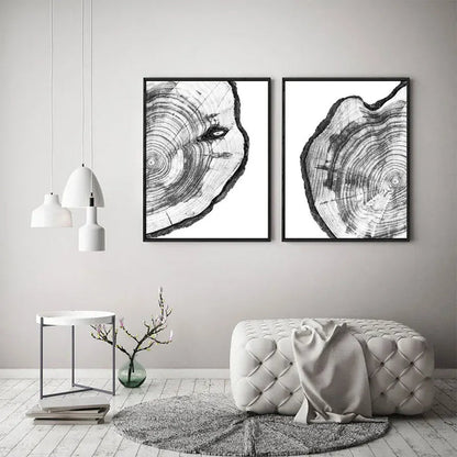 Affiche Décorative Nature – Toile Cercles de Bois d’Arbre
