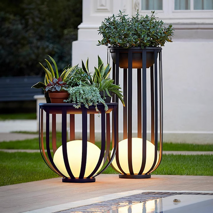 Support lumineux solaire pour fleurs