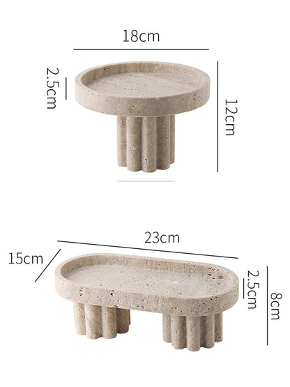 Supports décoratifs en faux travertin
