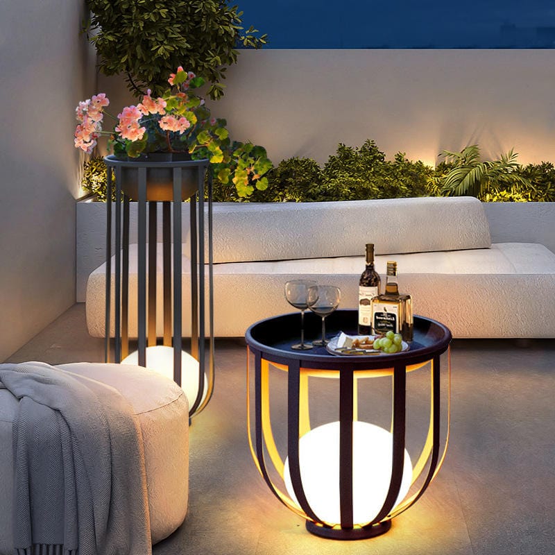 Support lumineux solaire pour fleurs