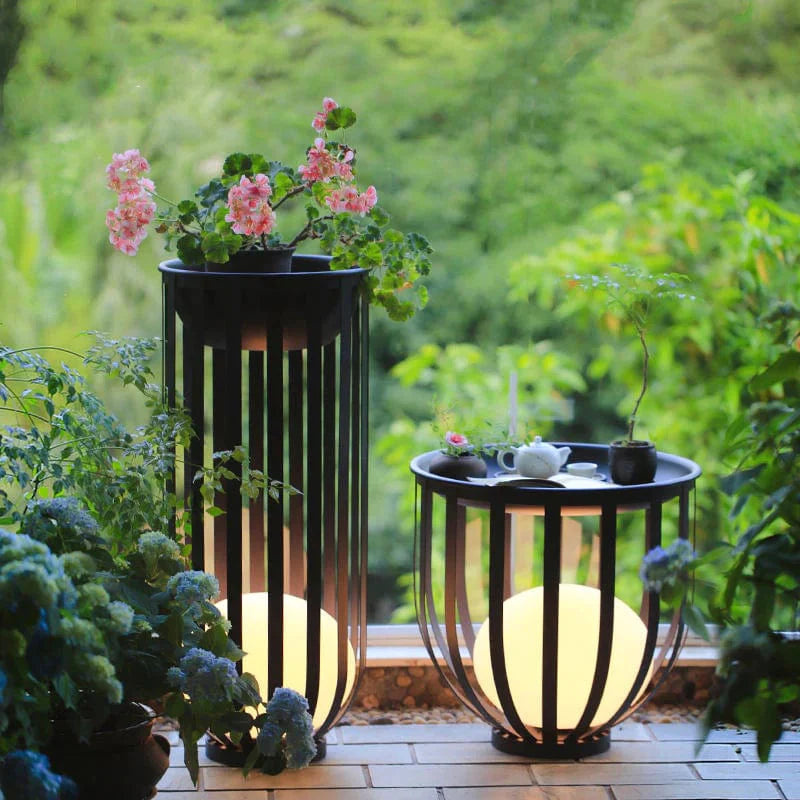 Support lumineux solaire pour fleurs