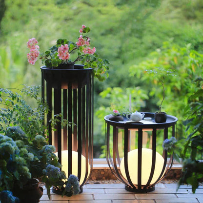 Support lumineux solaire pour fleurs